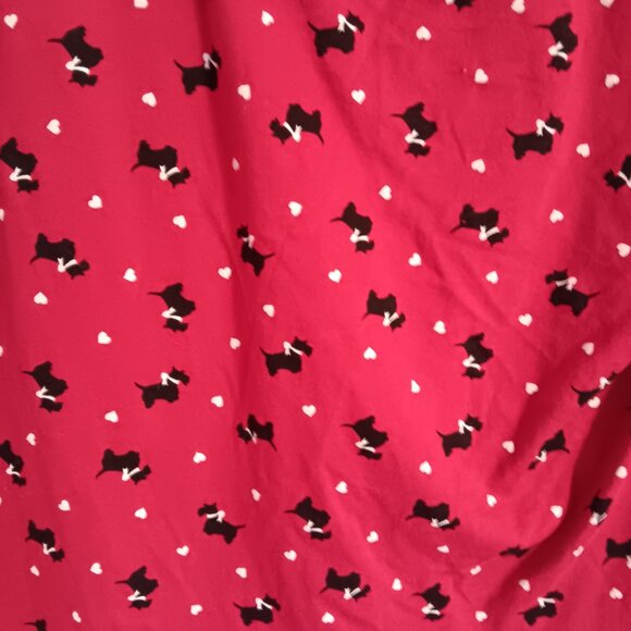 CHARTER CLUB WOMEN'S RED AND BLACK SCOTTIE DOG LARGE PJ TOP - Picture 4 of 5